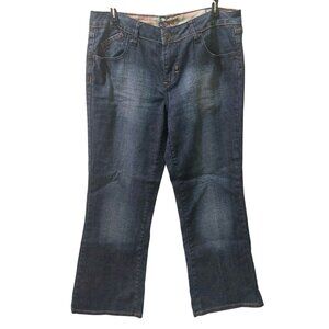 NWOT Vintage Gitano Womens Petite Flare Denim Jeans 14P~Stretch~Faded
